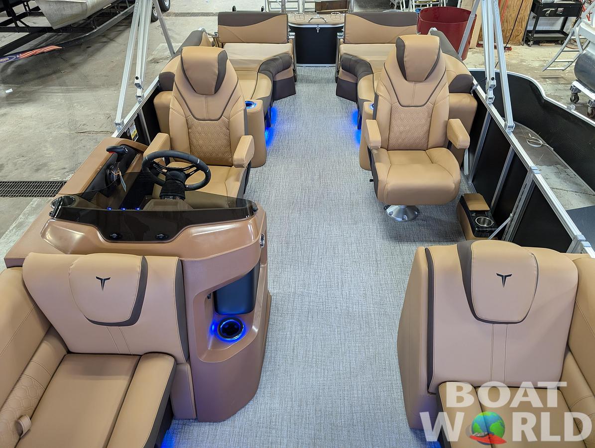 2025 Tahoe Pontoons LTZ 2385 Quad Lounge Shift Flip Tritoon & Honda 4-Stroke EFI