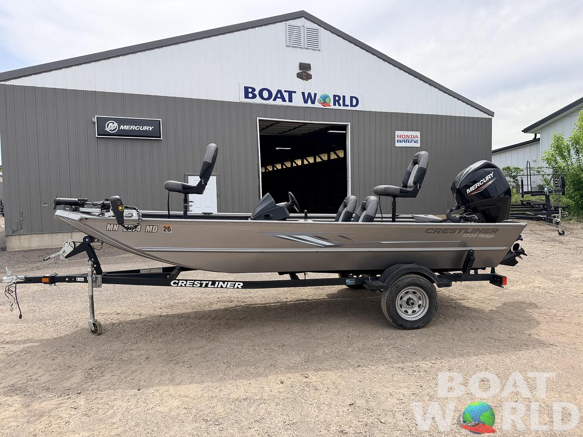 Used 2021 Crestliner 1700 Ridge & 40HP Mercury 4Stroke - $15,995