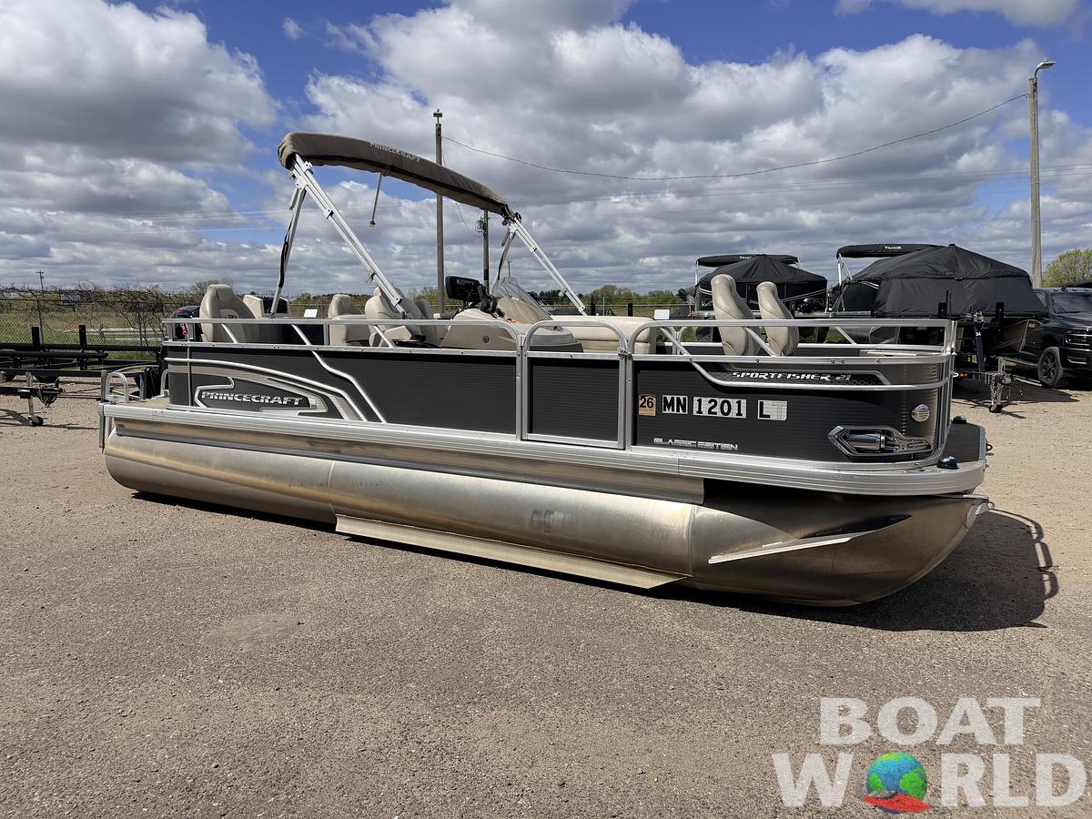 Used 2018 Princecraft Sportfisher 21 4-S Tritoon & 115HP Mercury ProXS -$32,995