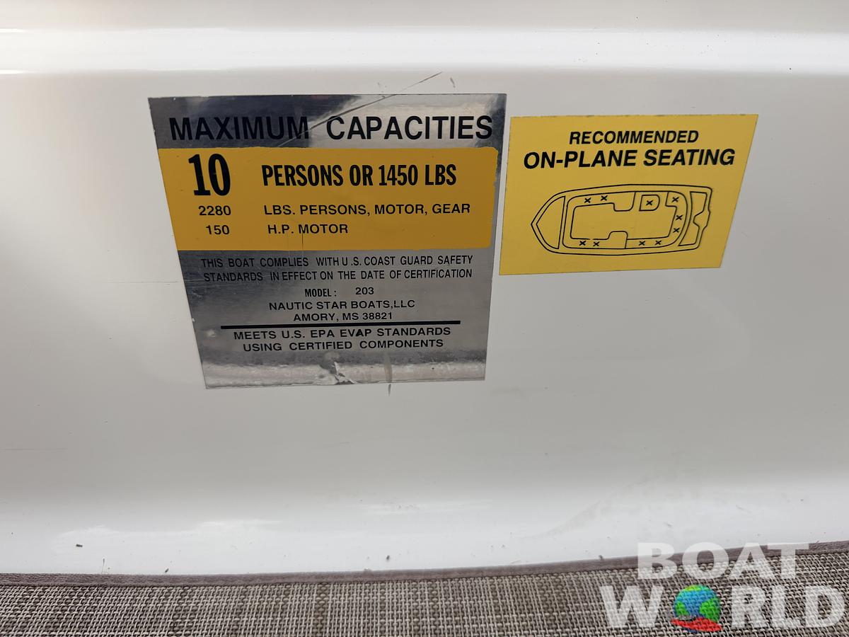 Used 2017 Nautic Star 203 DC Sport Deck &150HP Evinrude E-Tec -$24,995