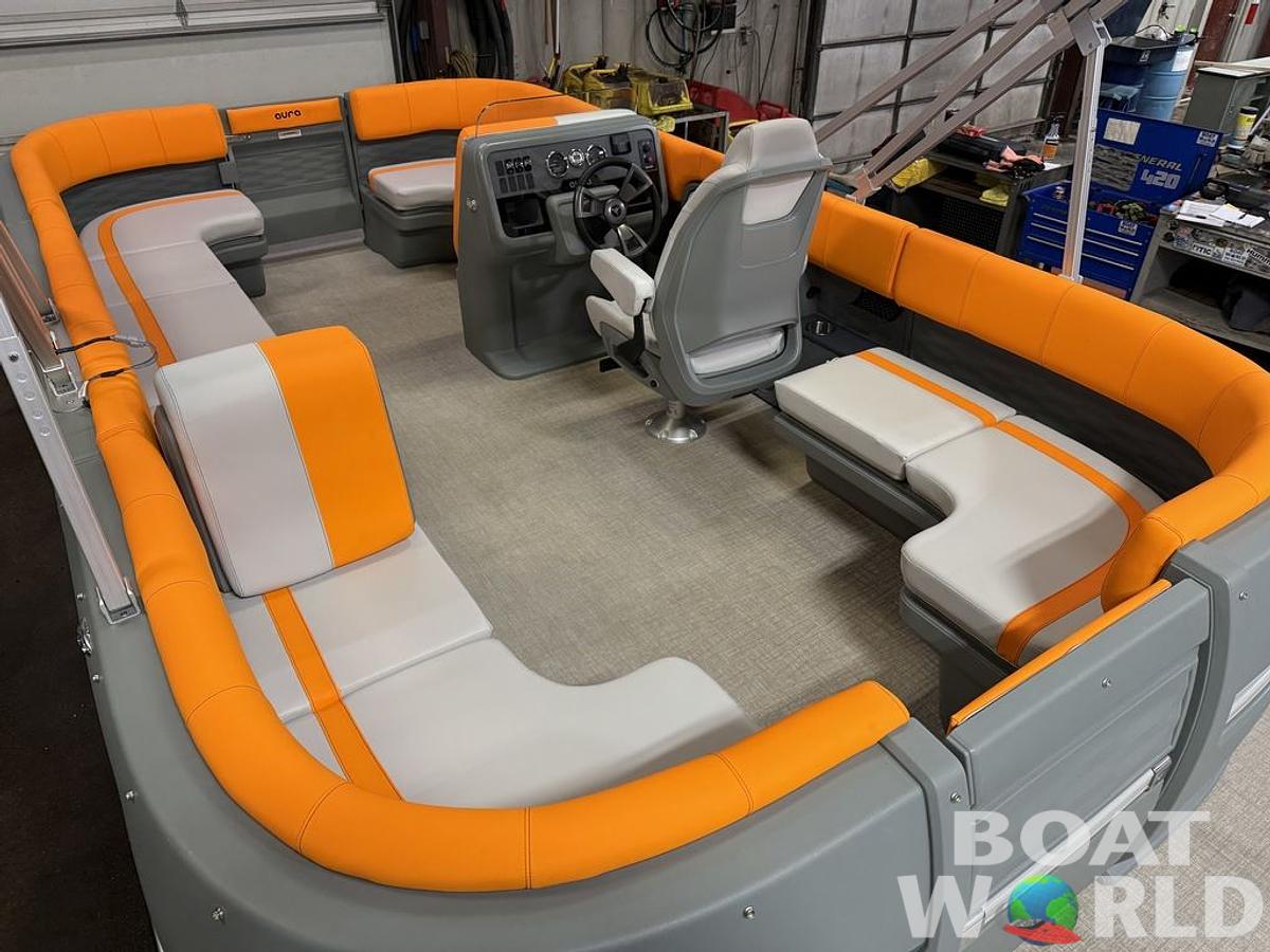 2025 Tahoe Pontoons Aura 1985 Quad Lounge & 50HP 4-Stroke EFI