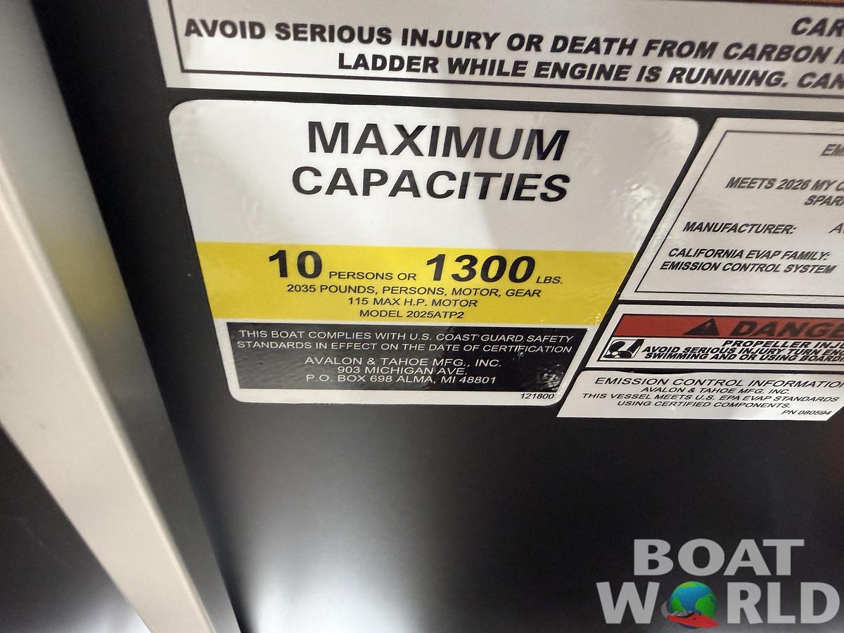 2027 Tahoe Sport CRB 2180 Cruise Rear Bench Pontoon $30995