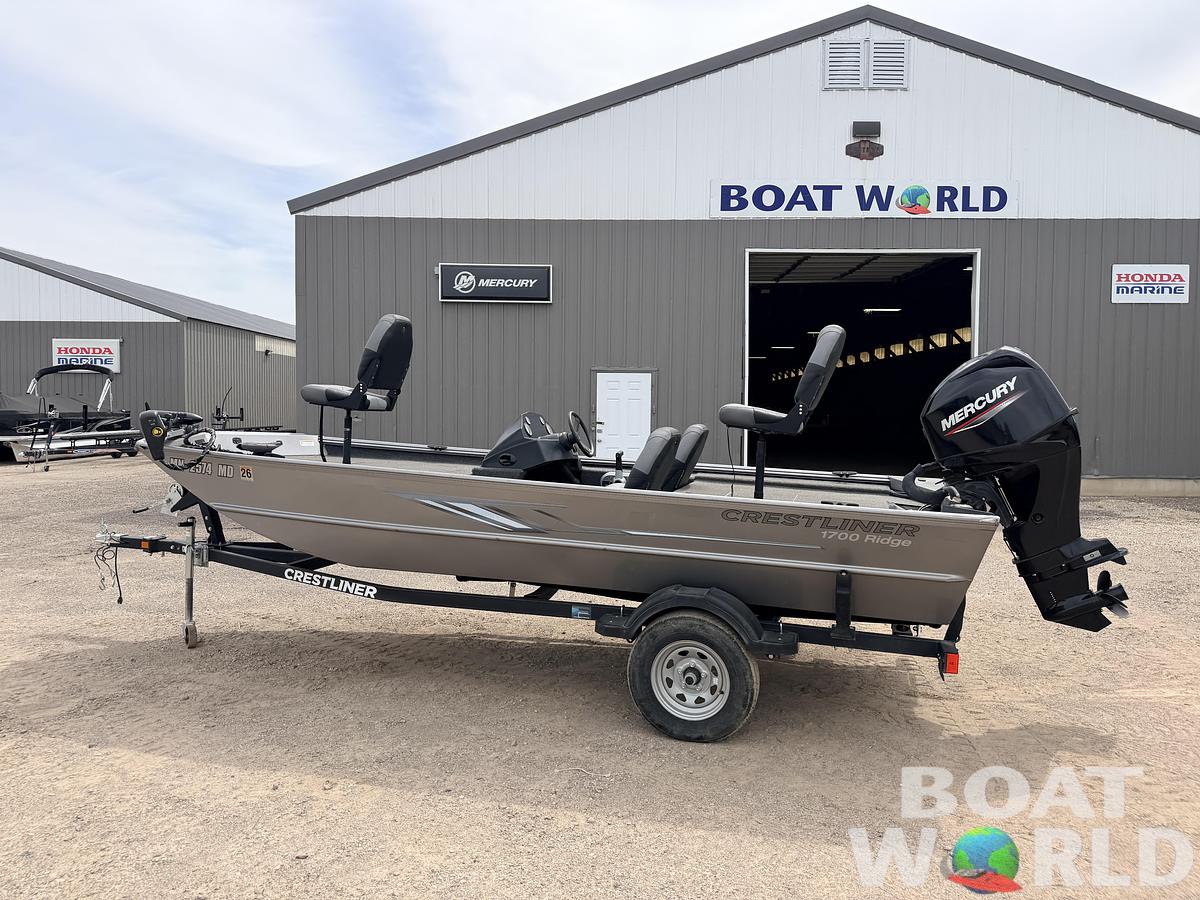 Used 2021 Crestliner 1700 Ridge & 40HP Mercury 4Stroke - $15,995