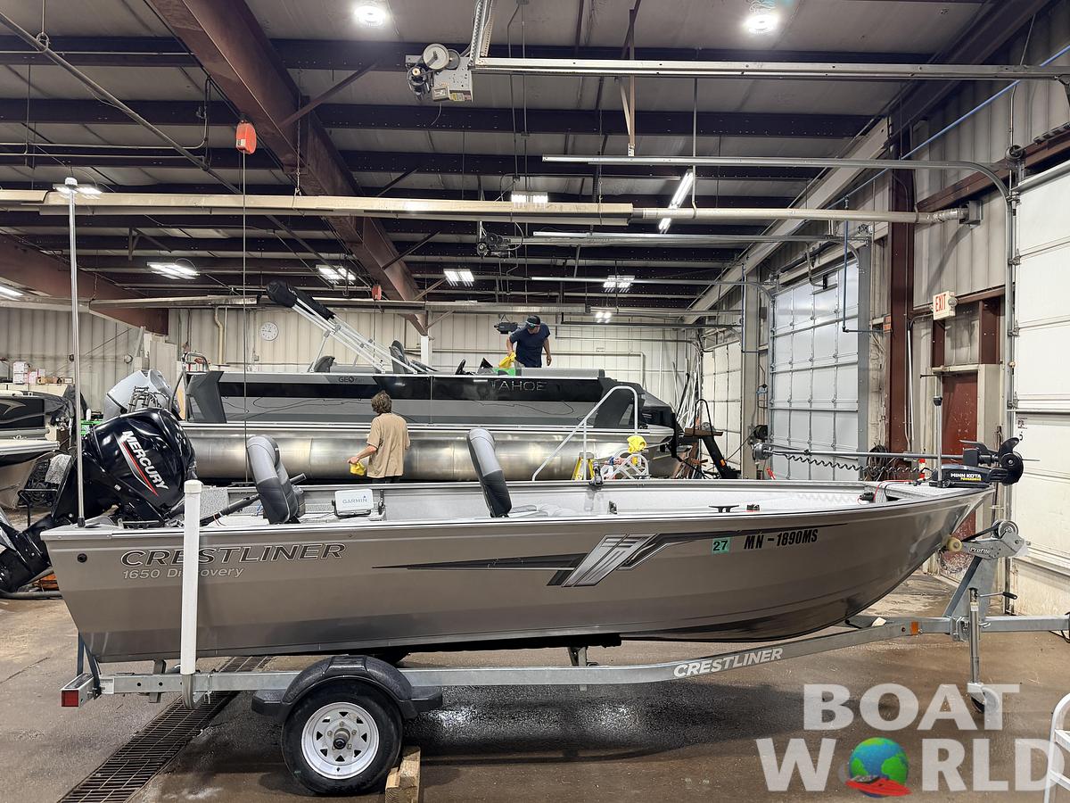 Used 2021 Crestliner 1650 Discovery Aluminum Fishing Boat - $13,995