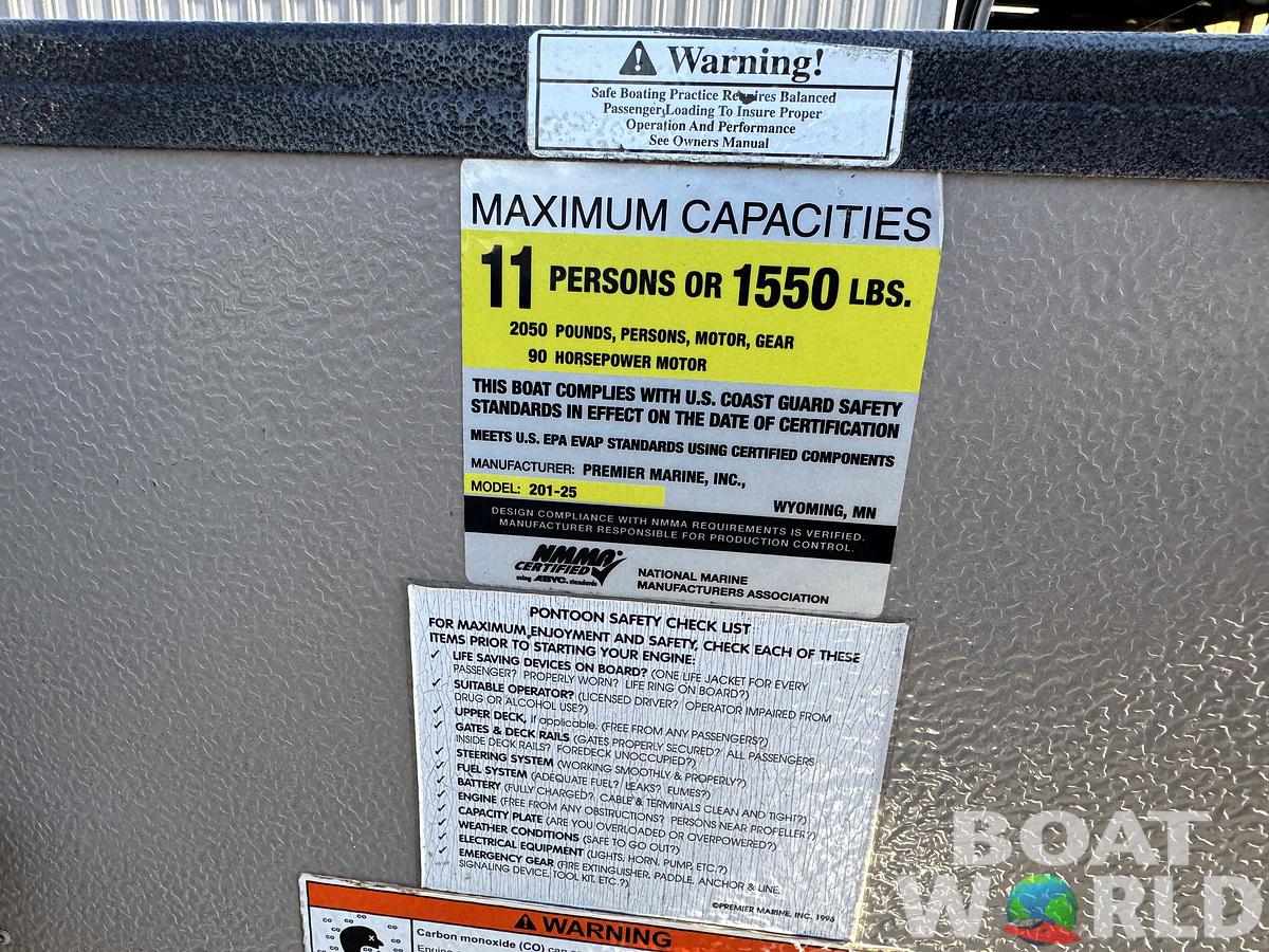 Used 2011 Premier 201 Gemini Fish 'n Cruise Pontoon