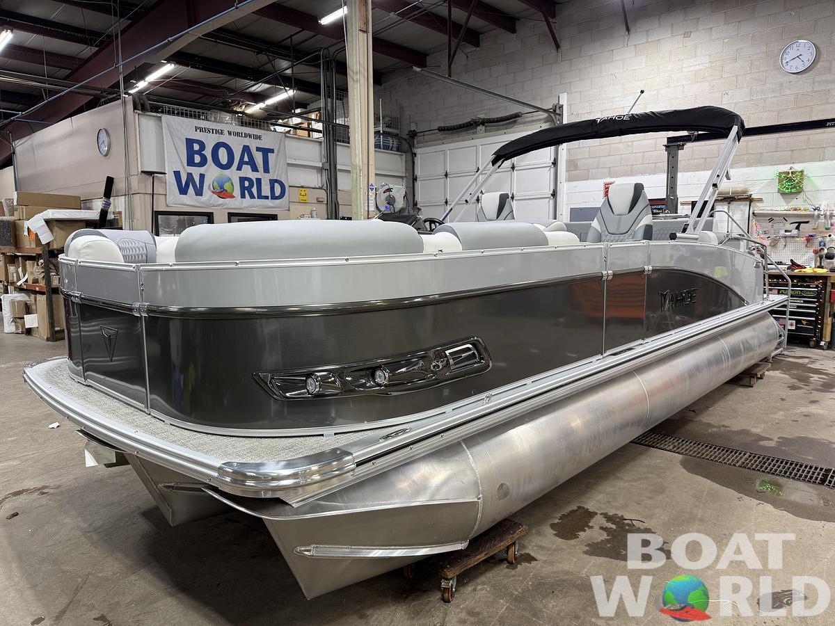 2025 Tahoe Pontoons Cascade 2385 Quad Lounge Shift SS Tritoon & Honda 4-Stroke EFI
