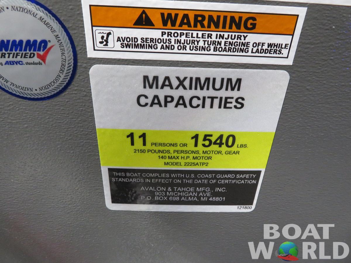 2024 Tahoe Pontoons Cascade 2385 VRL Swingback & Honda 140HP 4-Stroke EFI