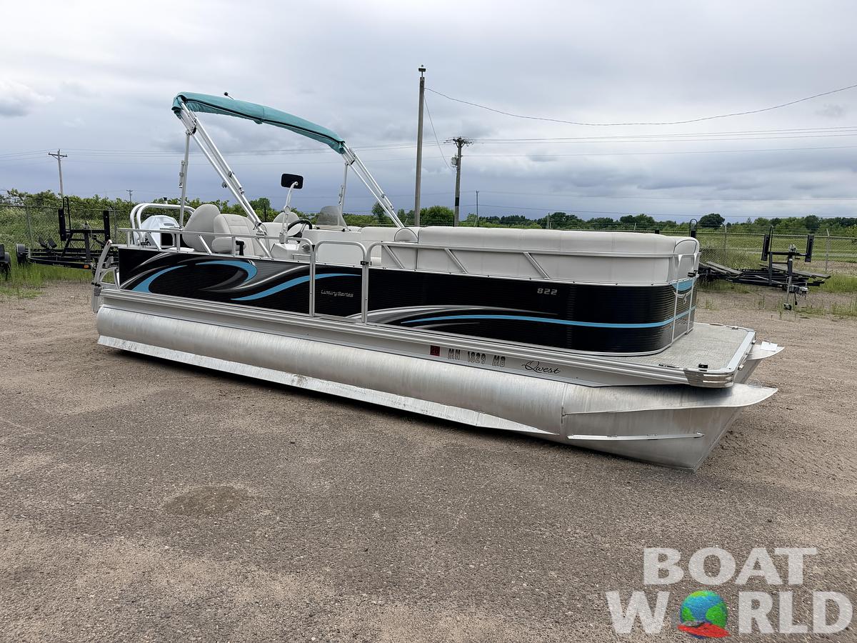 Used 2019 Qwest 822 LS Tritoon & 150HP Honda 4Stroke -$29,995