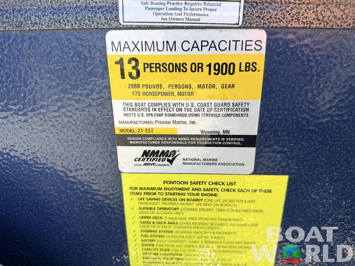 Used 2016 Premier 220 Explorer Tritoon & 175HP Yamaha 4Stroke - $39,995