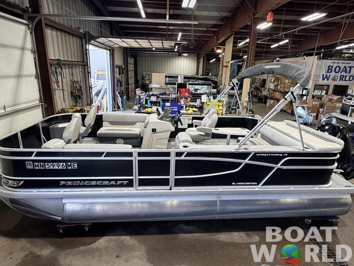 Used 2021 Princecraft 21 Sportfisher 2RS Pontoon & 90HP Mercury 4-Stroke -$27,995