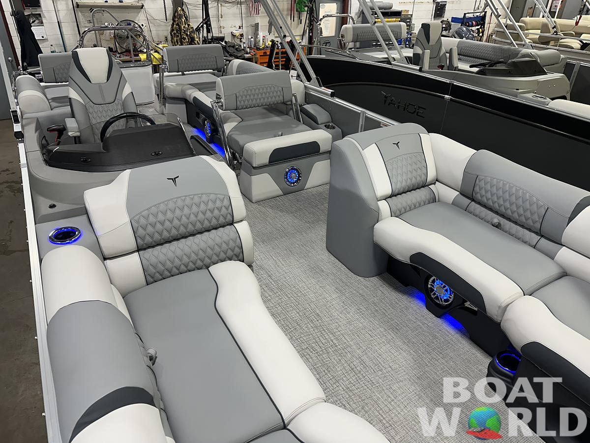 2025 Tahoe Pontoons Cascade 2385 Quad Lounge Shift Flip & Honda 4-Stroke EFI