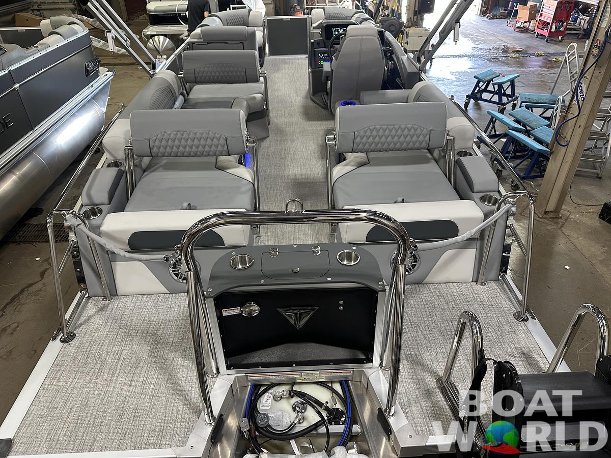 2025 Tahoe Pontoons Cascade 2385 Quad Lounge Shift Flip & Honda 4-Stroke EFI