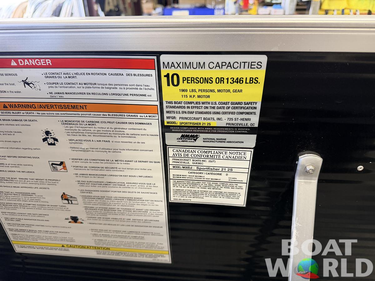 Used 2021 Princecraft 21 Sportfisher 2RS Pontoon & 90HP Mercury 4-Stroke -$27,995