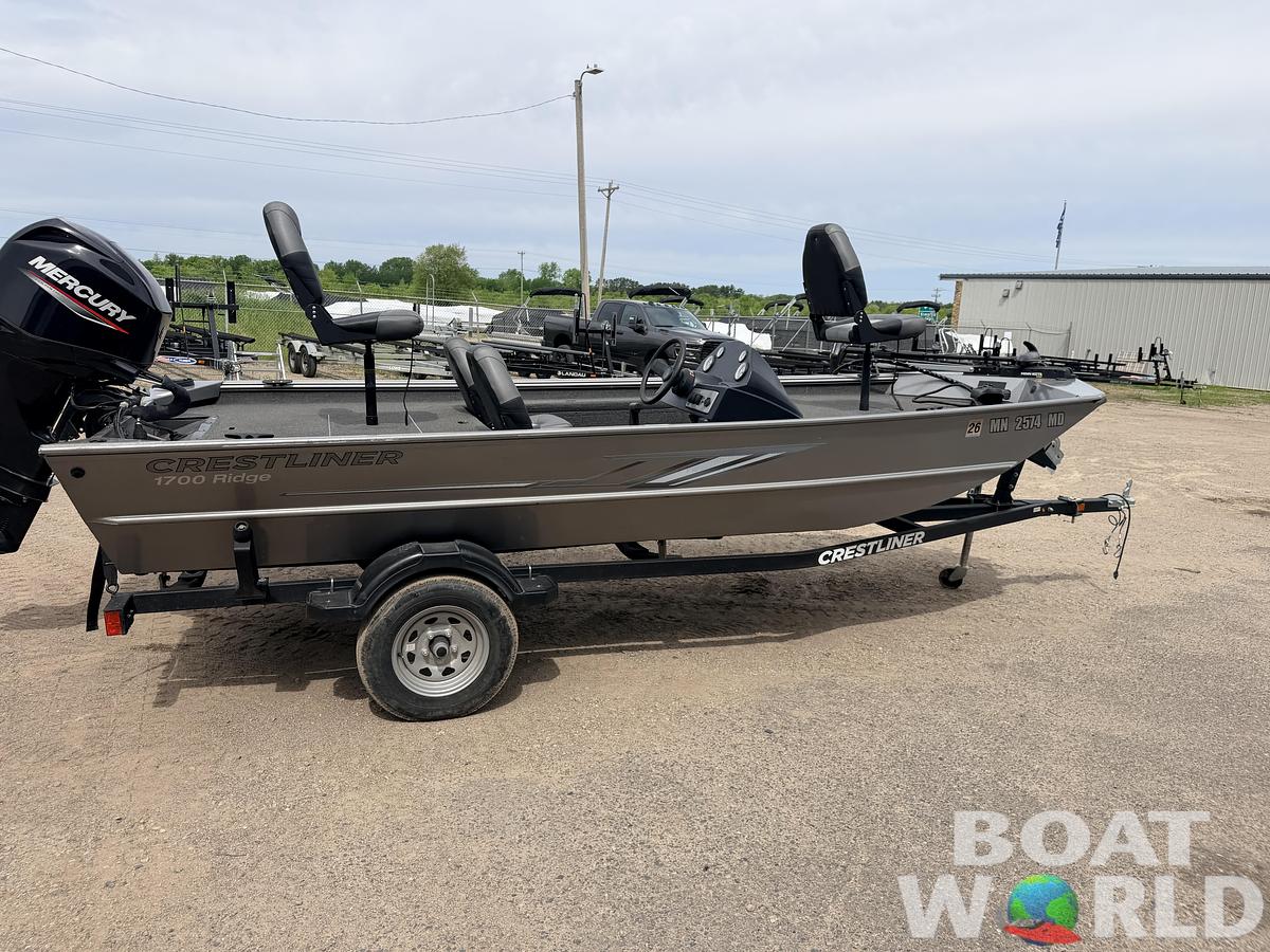 Used 2021 Crestliner 1700 Ridge & 40HP Mercury 4Stroke - $15,995