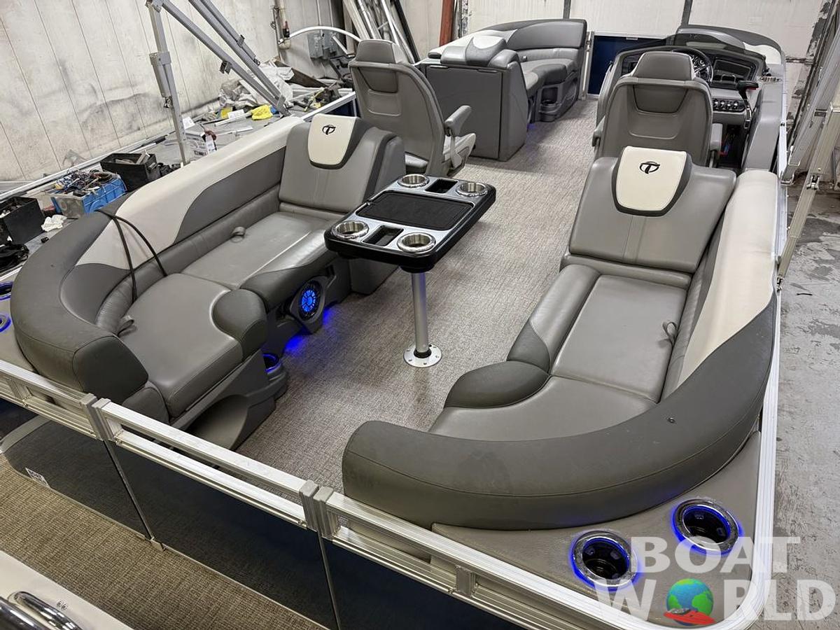 Used 2022 Tahoe Pontoons LTZ 2385 Quad Lounge Tritoon Pontoon & Honda 4-Stroke EFI