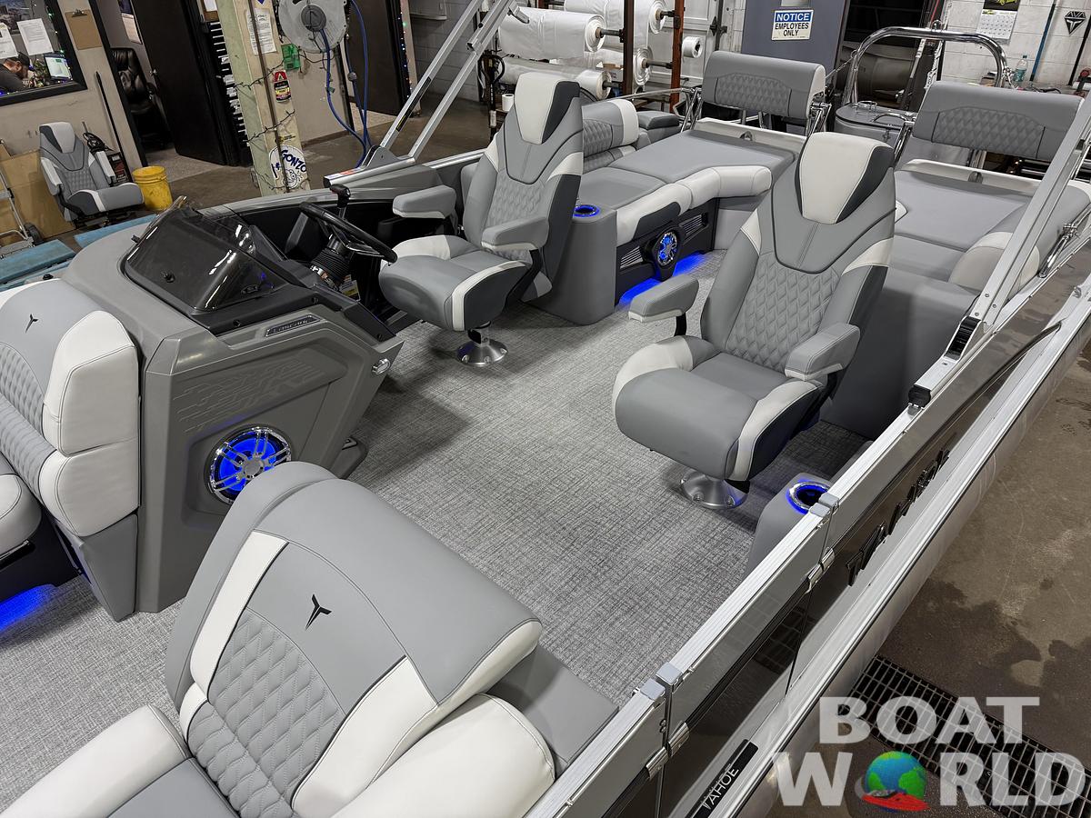 2025 Tahoe Pontoons Cascade 2385 Quad Lounge Shift SS Tritoon & Honda 4-Stroke EFI