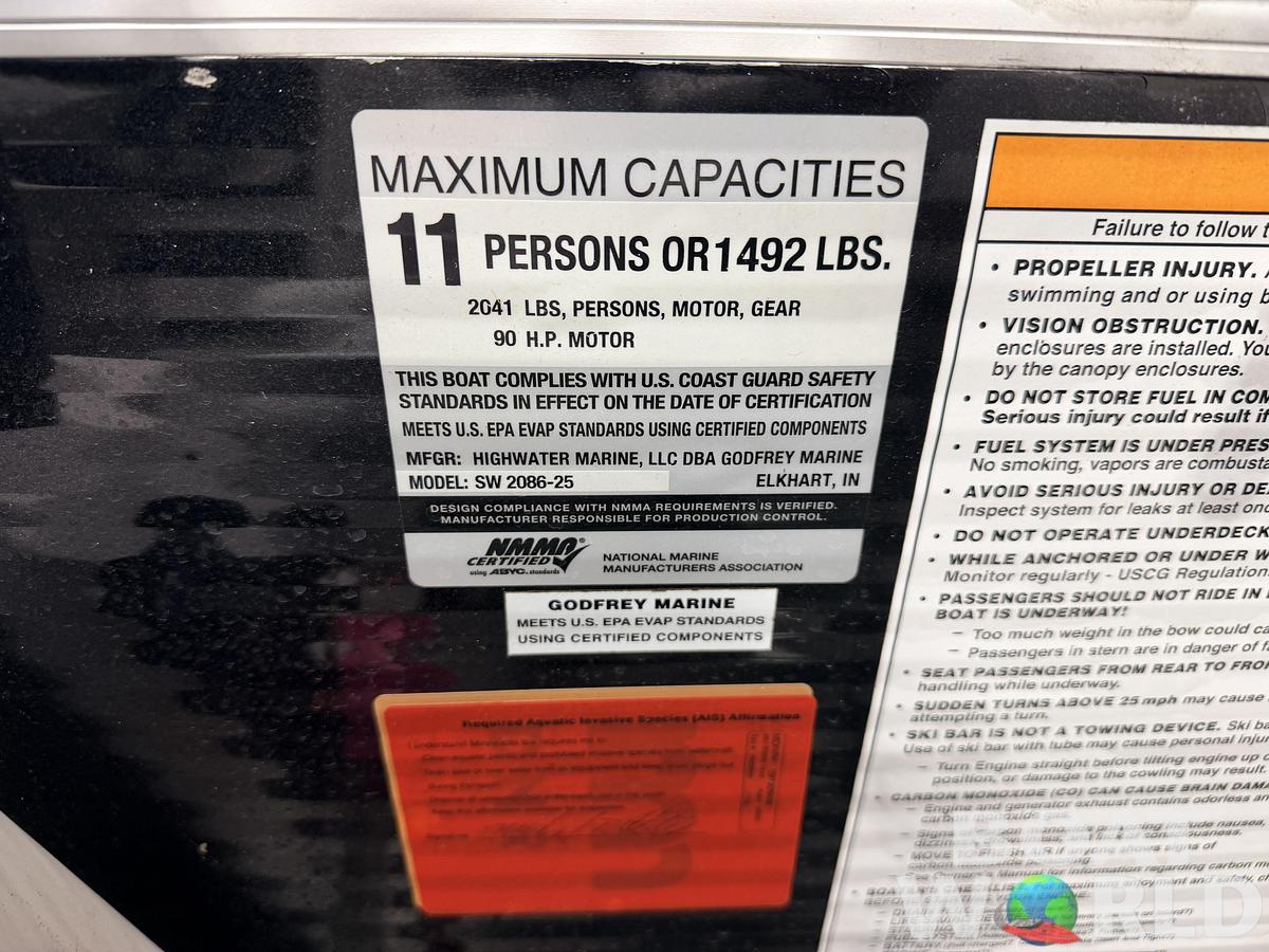 Used 2020 Sweetwater 2086 Cruise Pontoon & 70HP Suzuki 4Stroke -$25,995