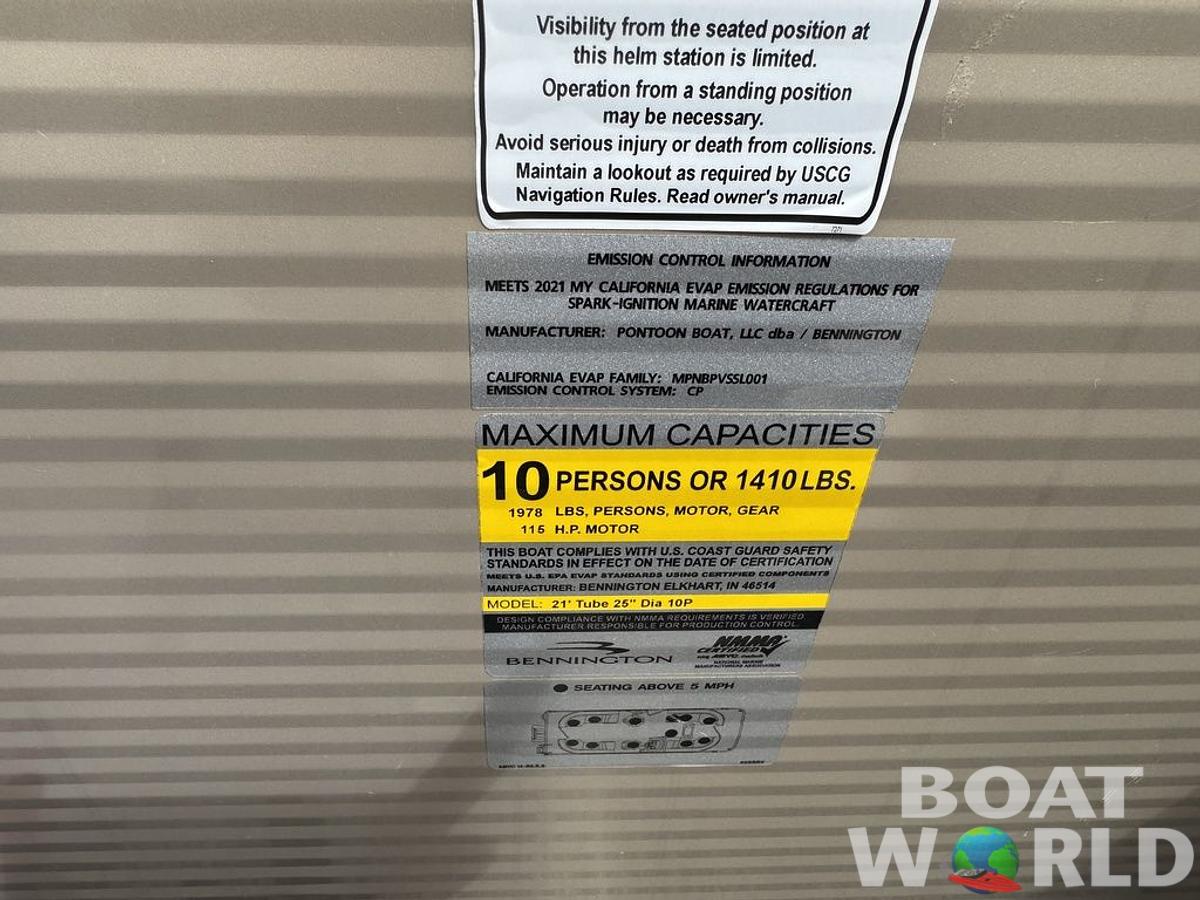 Used 2021 Bennington 22 SSR Pontoon
