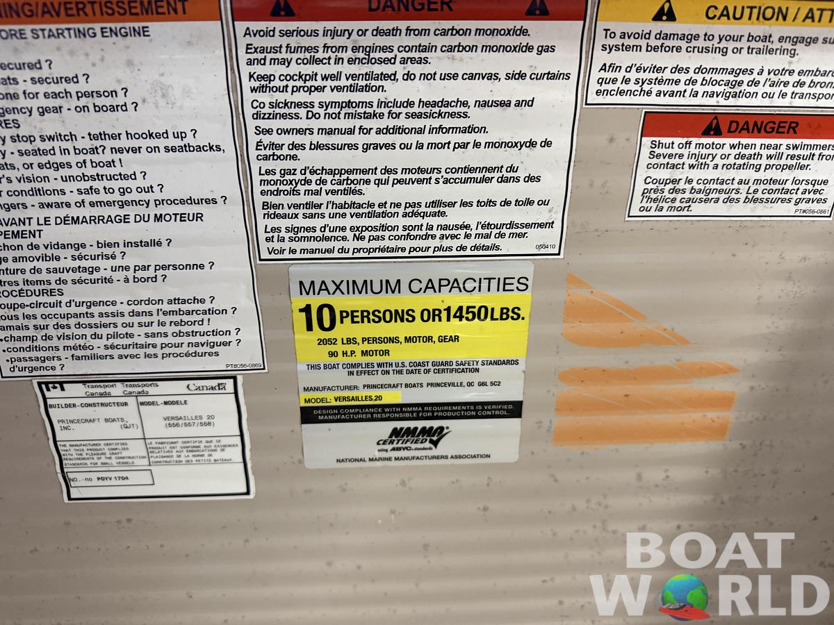 Used 2007 Princecraft  20 Versailles Pontoon & 60HP Mercury 4Stroke - $14,995