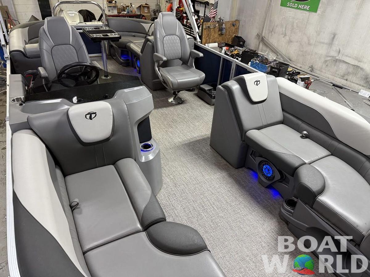Used 2022 Tahoe Pontoons LTZ 2385 Quad Lounge Tritoon Pontoon & Honda 4-Stroke EFI