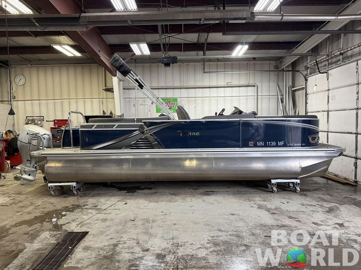 Used 2022 Tahoe Pontoons LTZ 2385 Quad Lounge Tritoon Pontoon & Honda 4-Stroke EFI