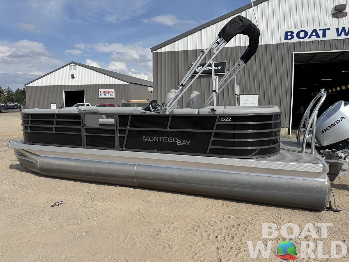 Used 2023 Montego Bay 8522 Quad Lounge Pontoon with 115HP Honda Fourstroke EFI