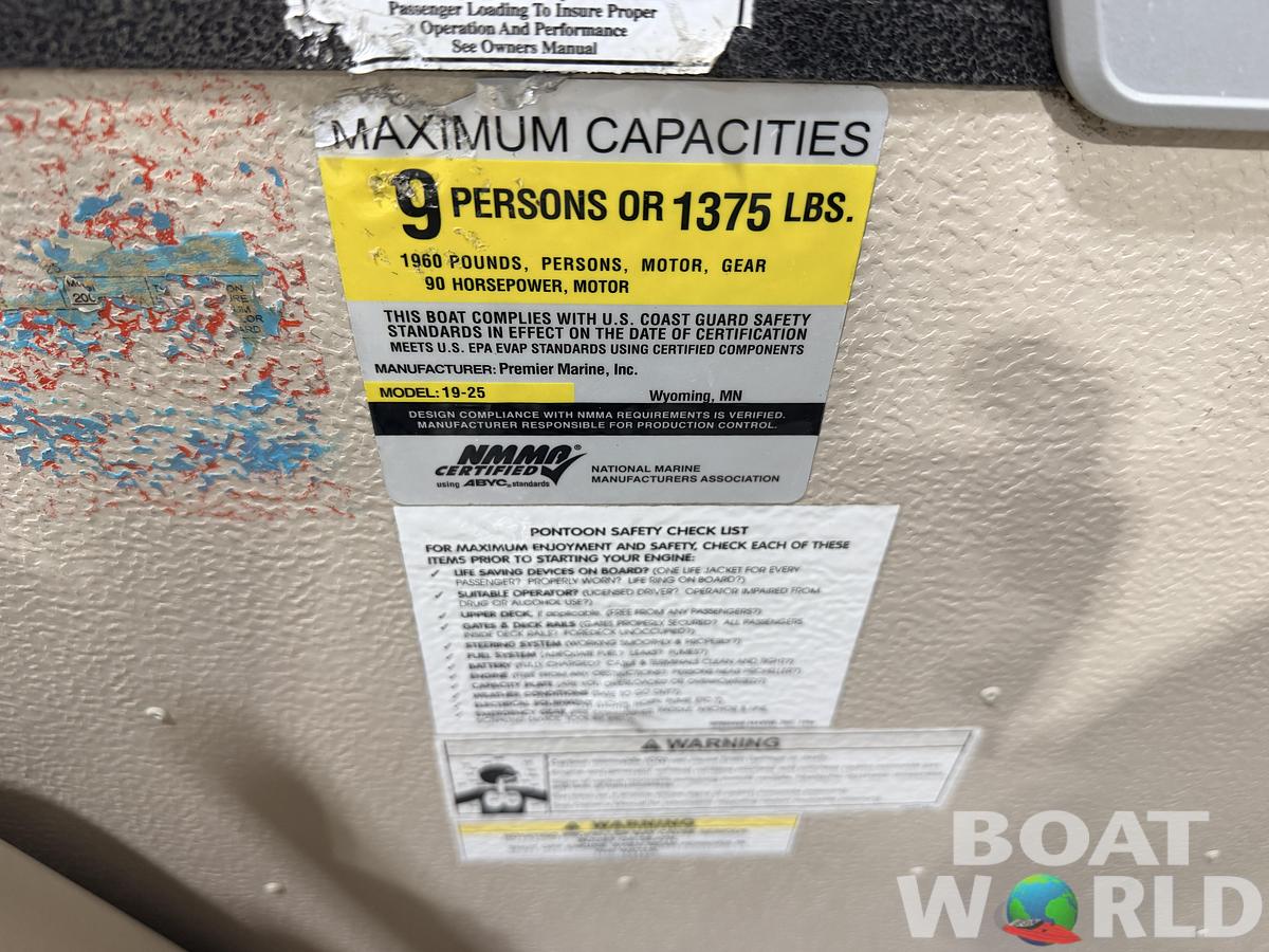 Used 2015 Premier 200 SunSation Pontoon