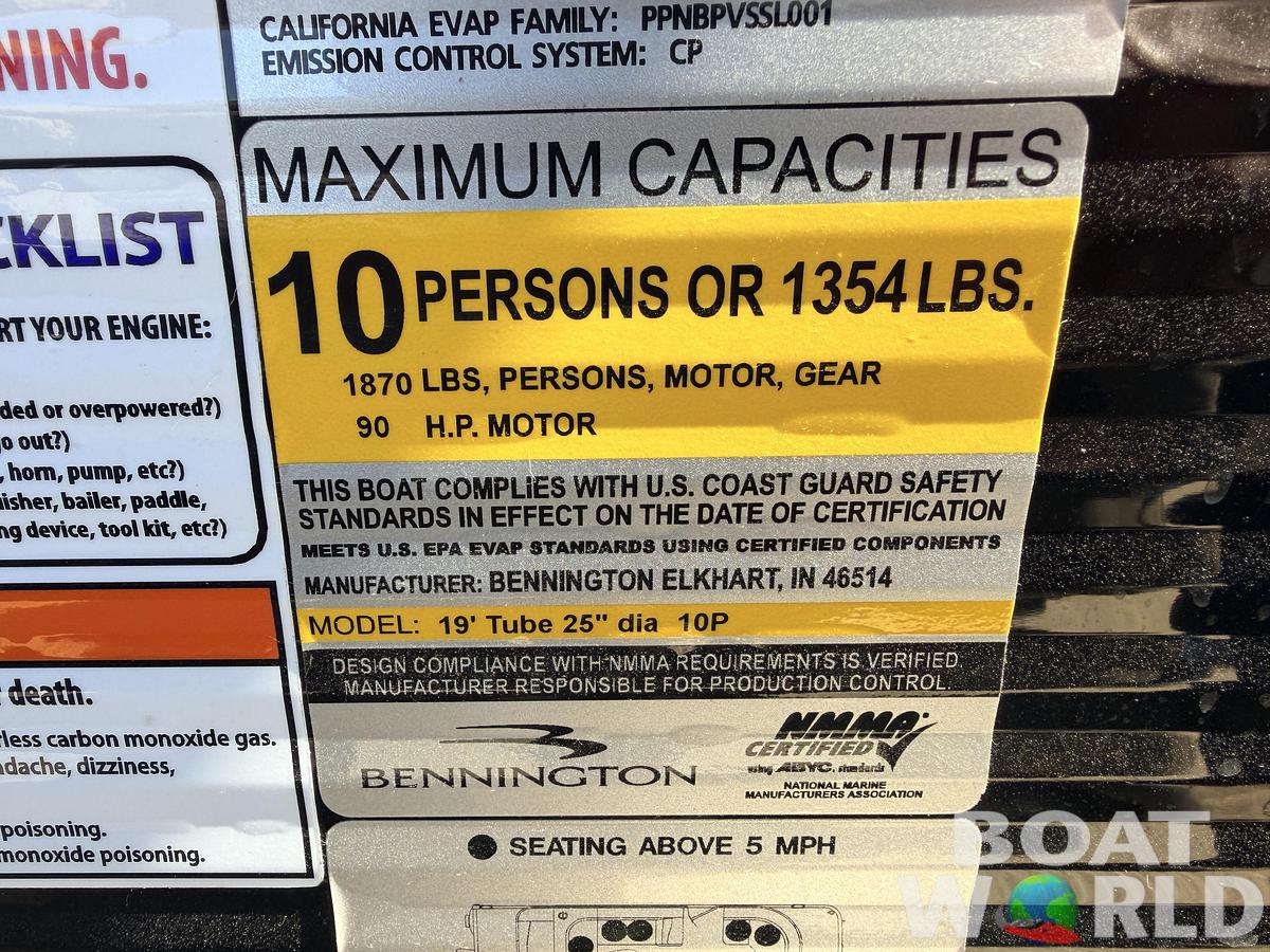 Used 2023 Bennington 20 SX Cruise & 90HP Yamaha 4Stroke - $31,995