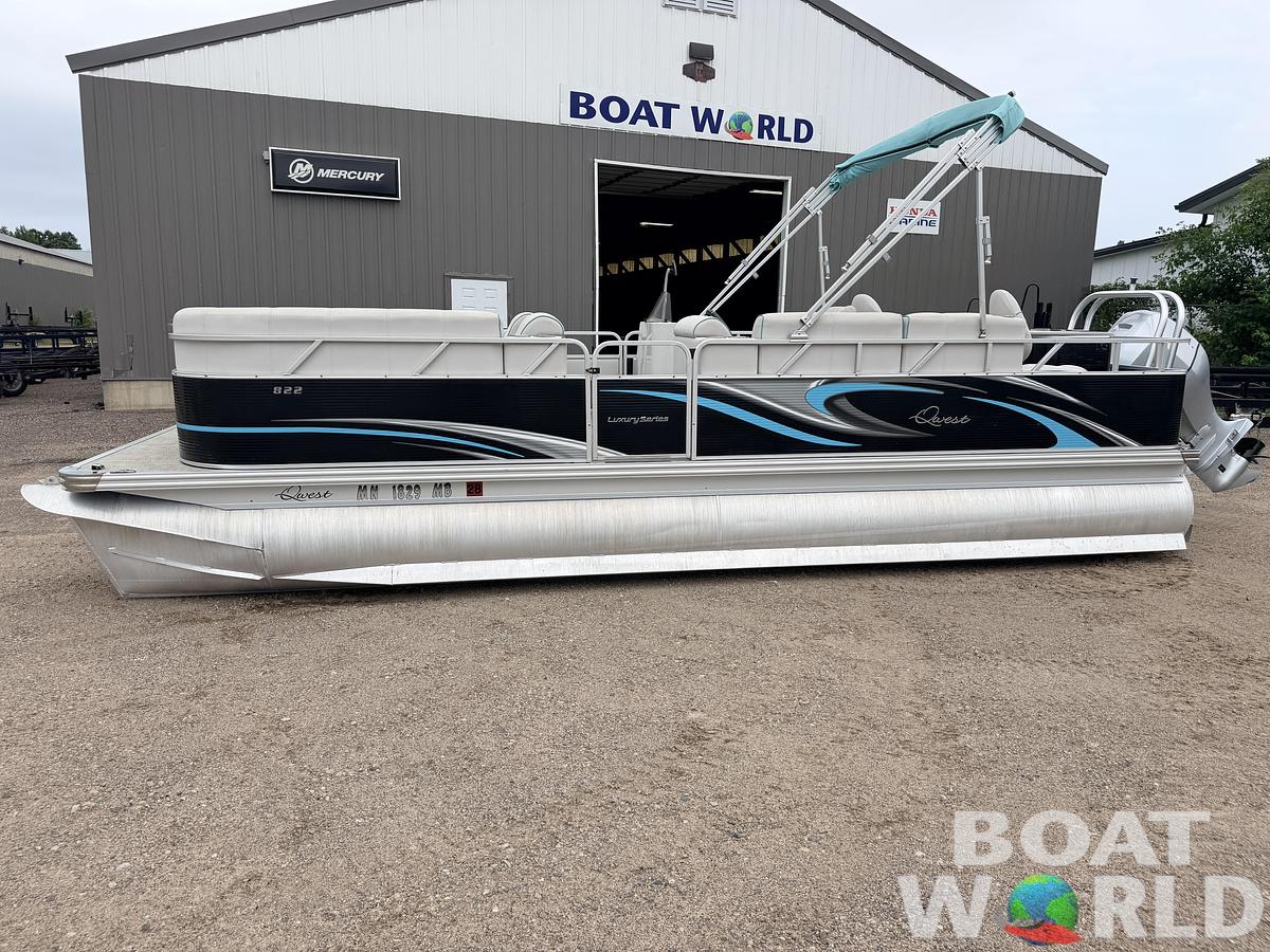 Used 2019 Qwest 822 LS Tritoon & 150HP Honda 4Stroke -$29,995