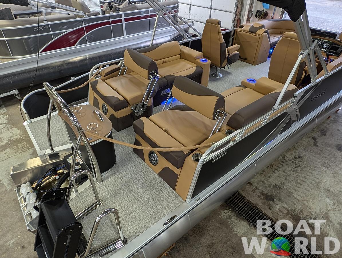 2025 Tahoe Pontoons LTZ 2385 Quad Lounge Shift Flip Tritoon & Honda 4-Stroke EFI