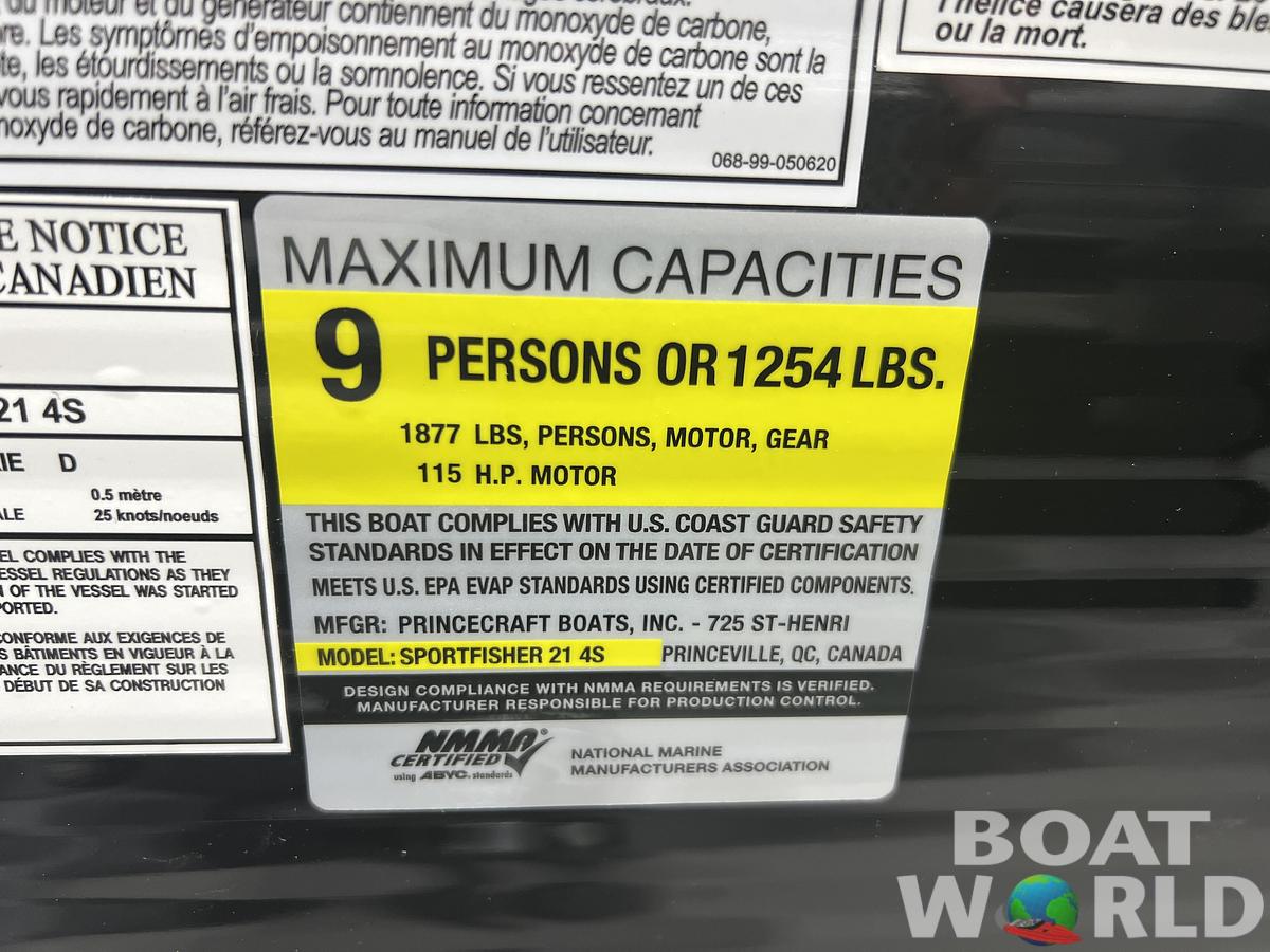 2026 Princecraft 21 Sportfisher 4-S Quad Fish Pontoon