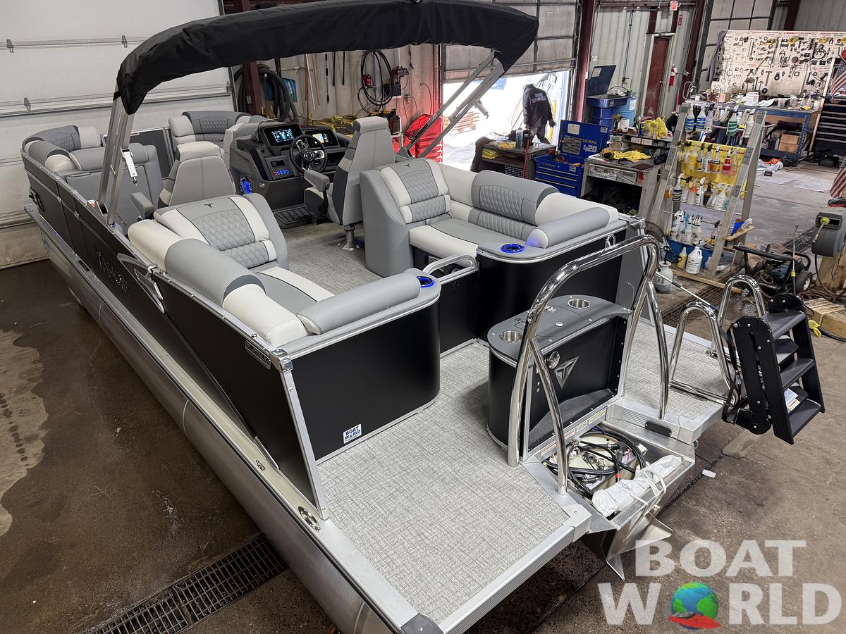 2025 Tahoe Pontoons Cascade 2385 Quad Lounge Tritoon & Honda 4-Stroke EFI
