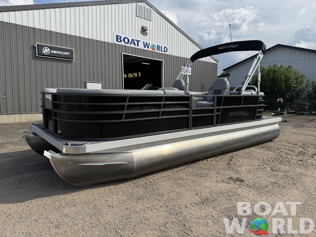 Used 2023 Montego Bay 8522 Quad Lounge Pontoon with 115HP Honda Fourstroke EFI
