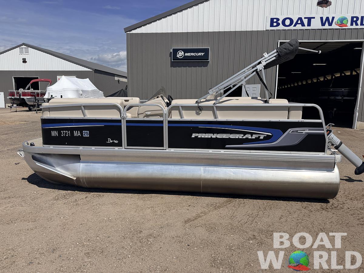Used 2020 Princecraft Brio E 17 Pontoon & Torqueedo Electric Outboard - $19,995