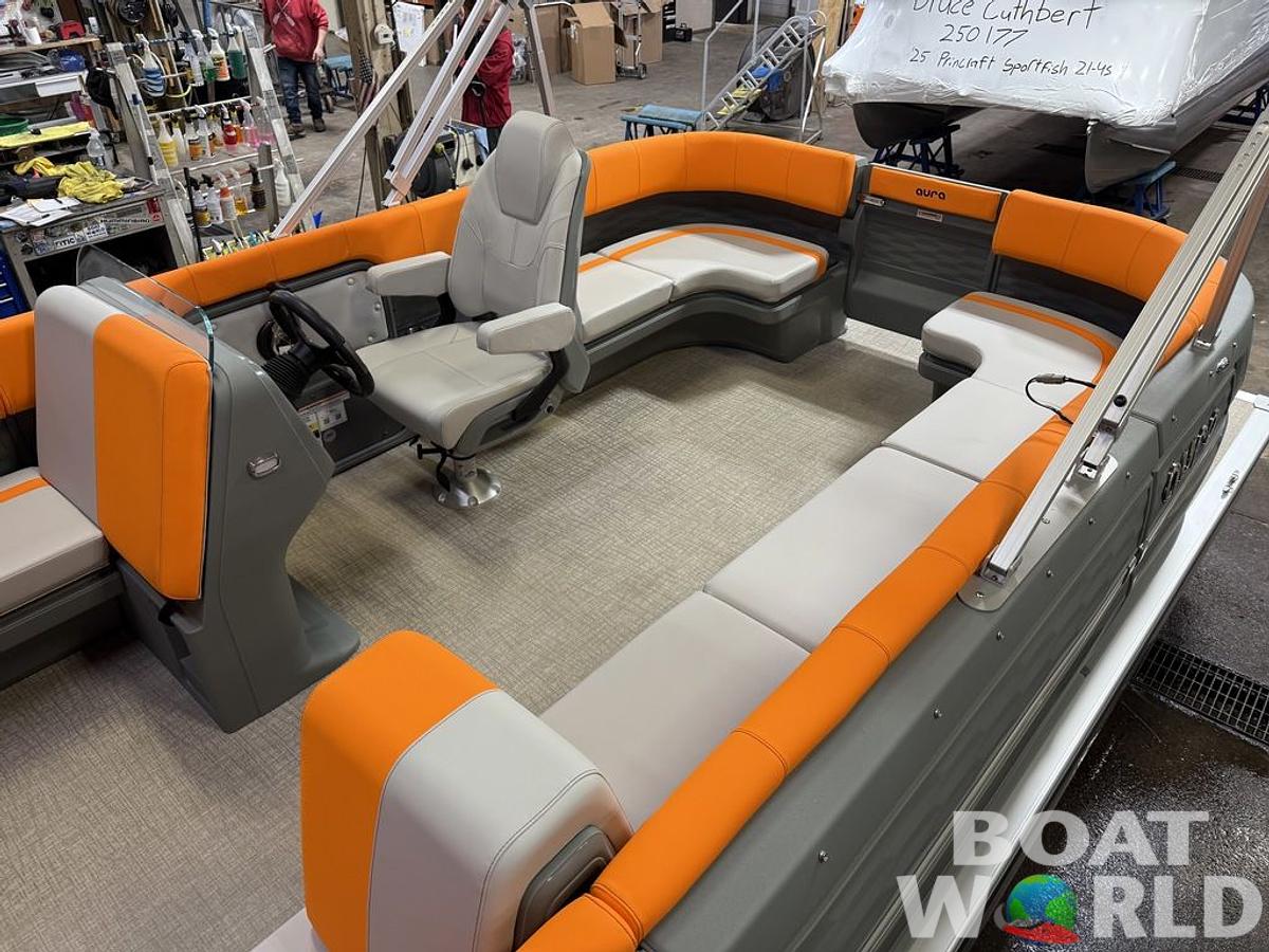 2025 Tahoe Pontoons Aura 1985 Quad Lounge & 50HP 4-Stroke EFI