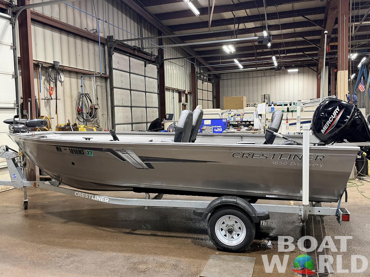 Used 2021 Crestliner 1650 Discovery Aluminum Fishing Boat - $13,995