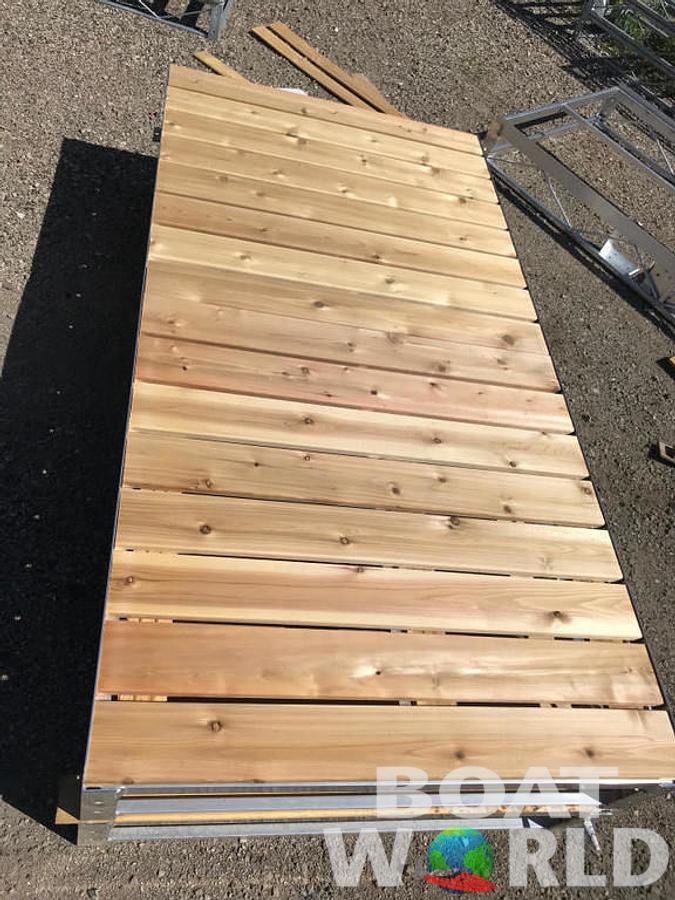 Aluminum Dock 16' Long Section with Cedar Decking
