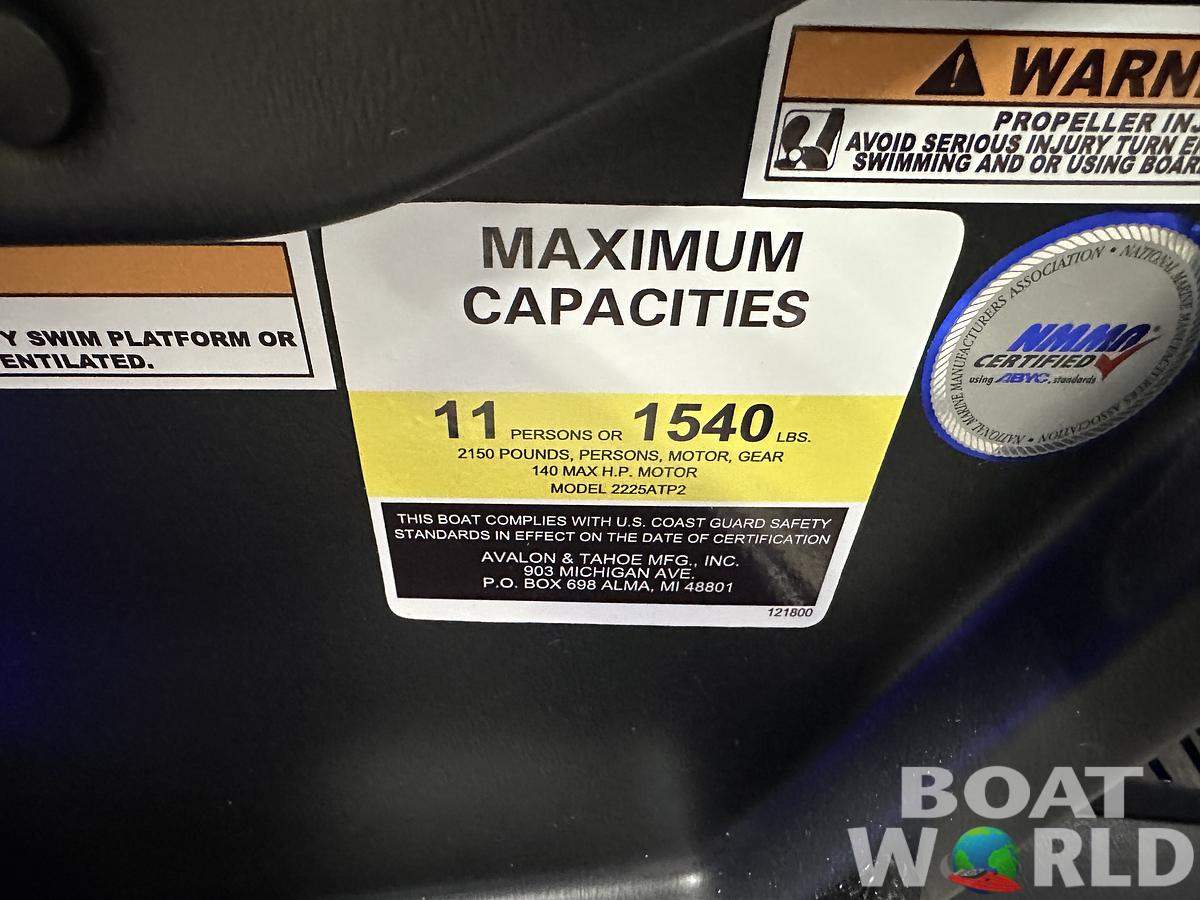 2025 Tahoe Pontoons Cascade 2385 Quad Lounge Shift Flip & Honda 4-Stroke EFI