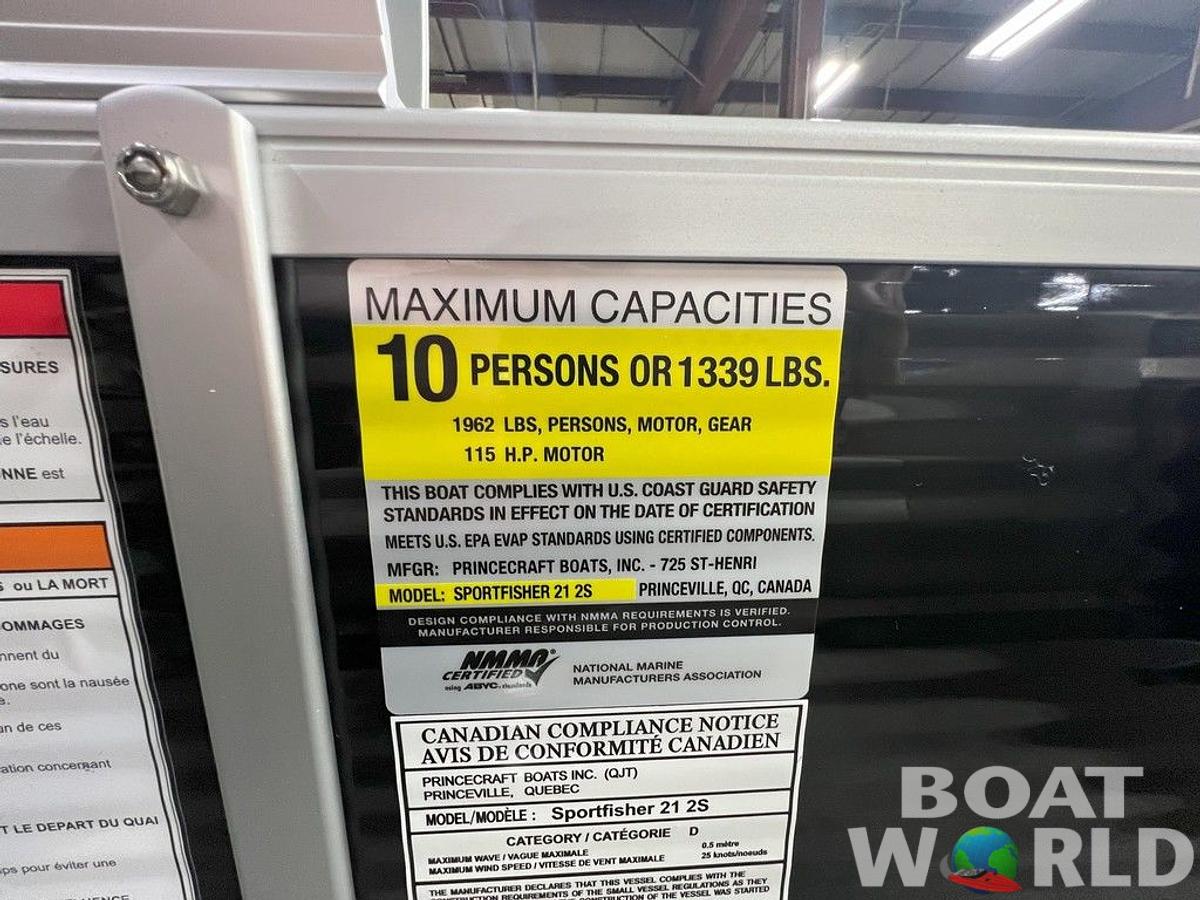 2025 Princecraft 21 Sportfisher 2-S Pontoon & Mercury 4-Stroke EFI