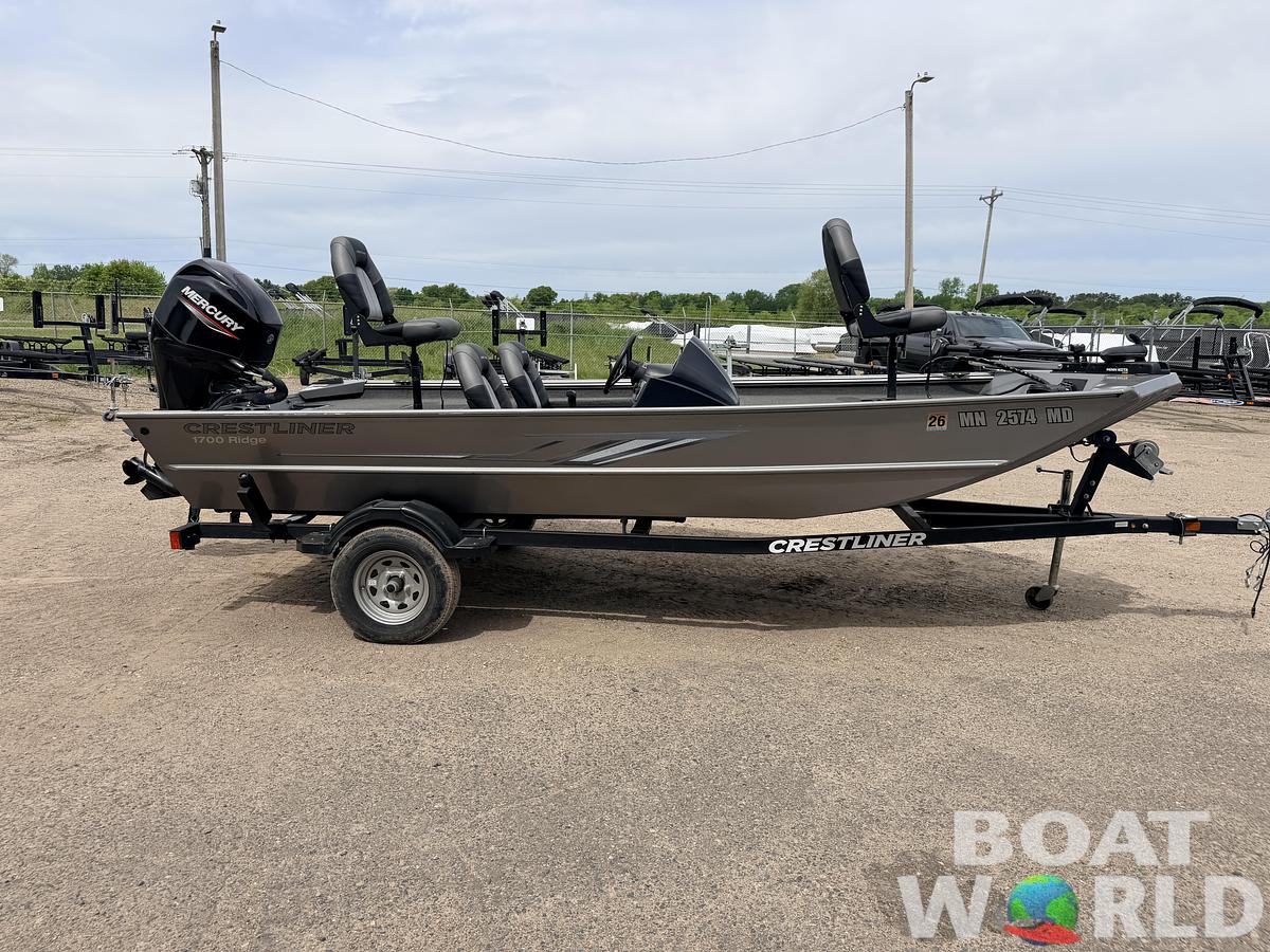 Used 2021 Crestliner 1700 Ridge & 40HP Mercury 4Stroke - $15,995