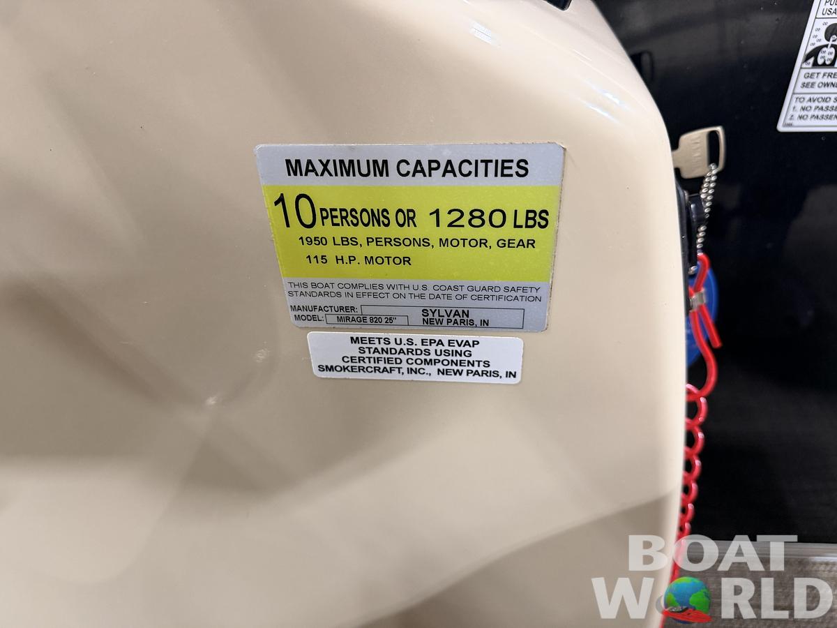 Used 2019 Sylvan MIrage 820 LZ Quad Lounge & 90HP Yamaha -$27,995