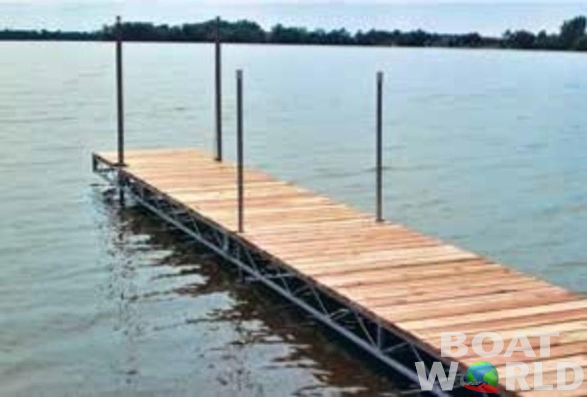 Aluminum Dock Roll In Dock with Cedar Decking