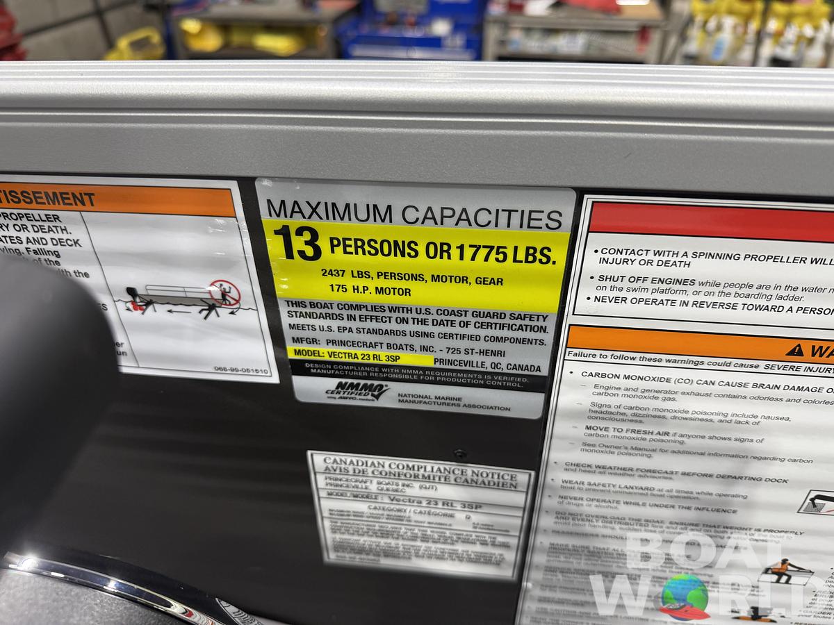 2026 Princecraft Vectra 23 RL Lounge Swingback Tritoon 