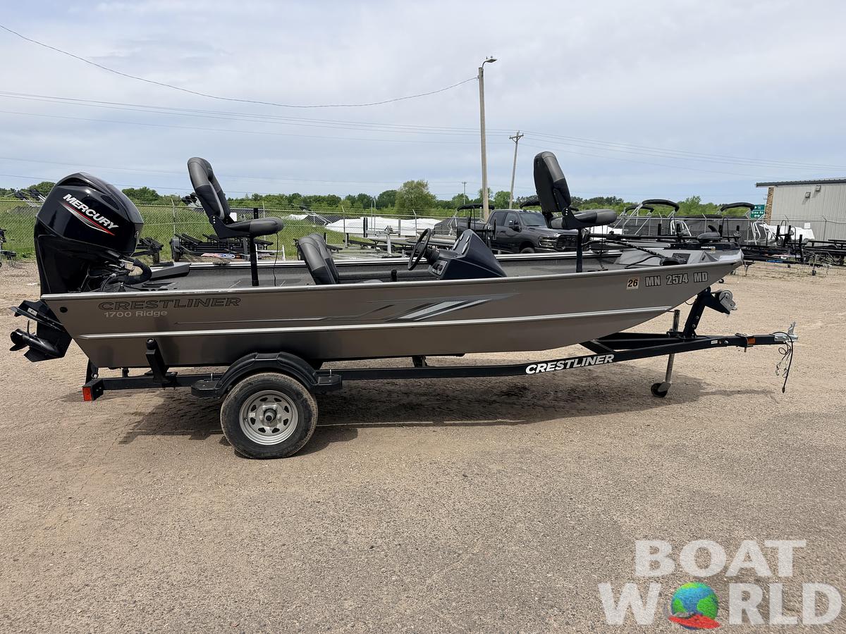 Used 2021 Crestliner 1700 Ridge & 40HP Mercury 4Stroke - $15,995