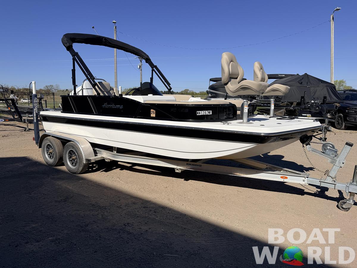 Used 2021 Hurricane Fun Deck 198 with 140HP Suzuki & Tandem Axle Trailer -$31,995