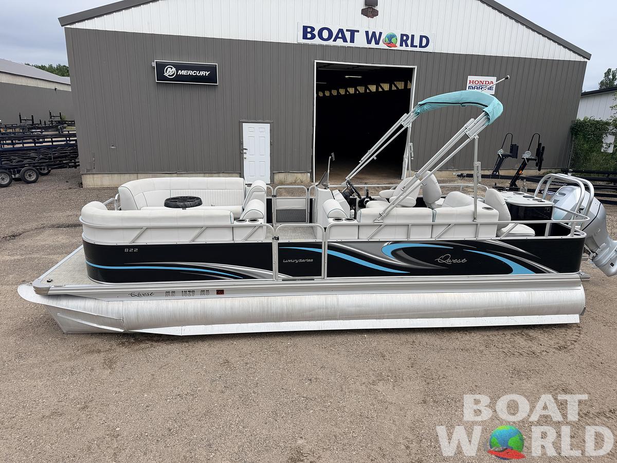 Used 2019 Qwest 822 LS Tritoon & 150HP Honda 4Stroke -$29,995