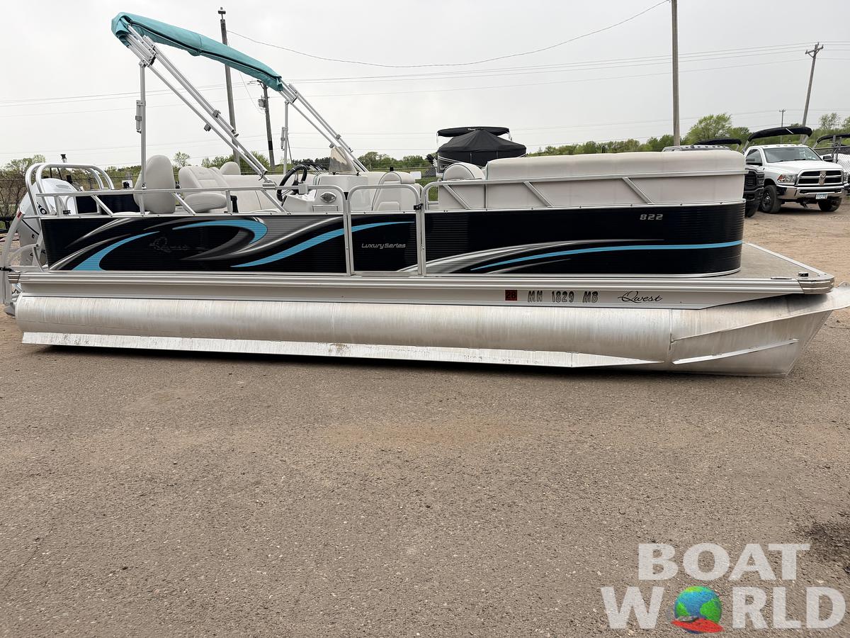 Used 2019 Qwest 822 Fish & Cruise Tritoon & 150HP Honda 4Stroke - $39,995