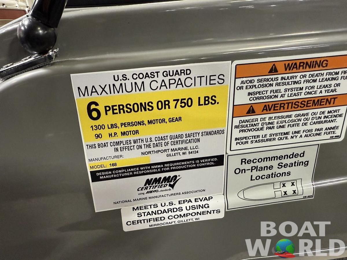 2025 MirroCraft Holiday 168 & Honda 90HP 4-Stroke EFI