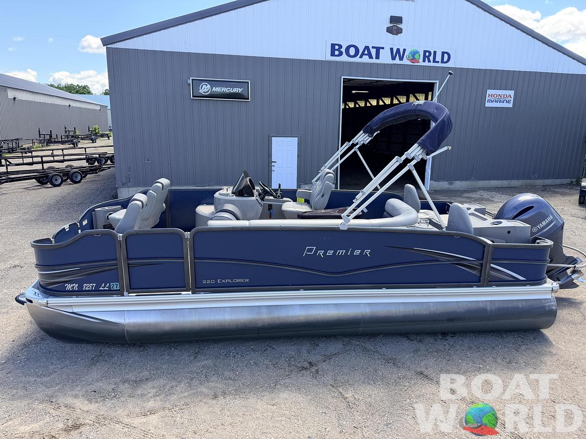 Used 2016 Premier 220 Explorer Tritoon & 175HP Yamaha 4Stroke - $39,995