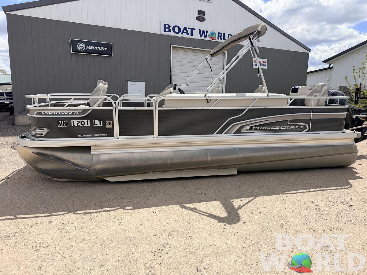 Used 2018 Princecraft Sportfisher 21 4-S Tritoon & 115HP Mercury ProXS -$32,995